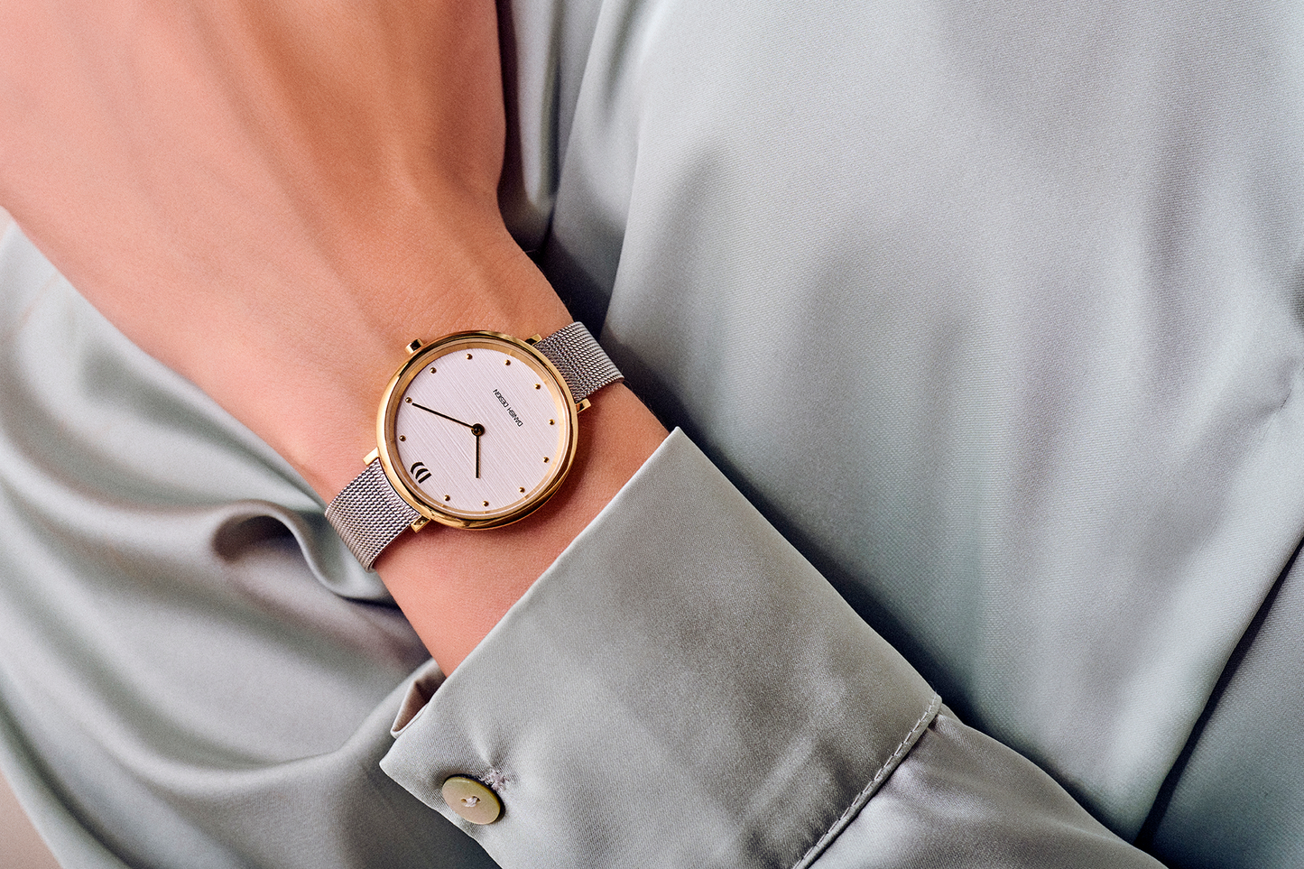 Amelia Two-Tone Silver Bark Women's Watch