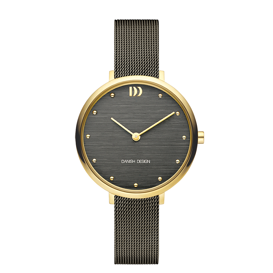 Amelia Gold Grey Grey Bark Women's Watch