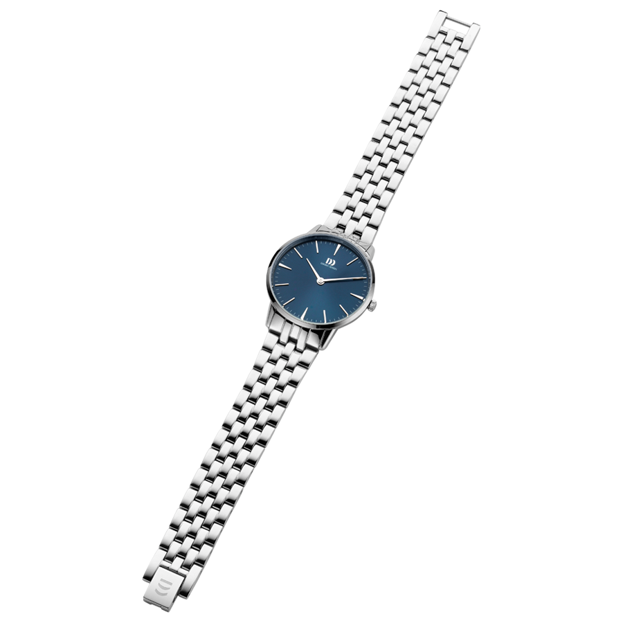 Akilia Medium Silver Blue Link Women's Watch