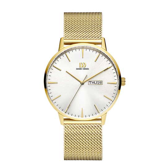 Akilia Day/Date Gold Mesh Men's Watch