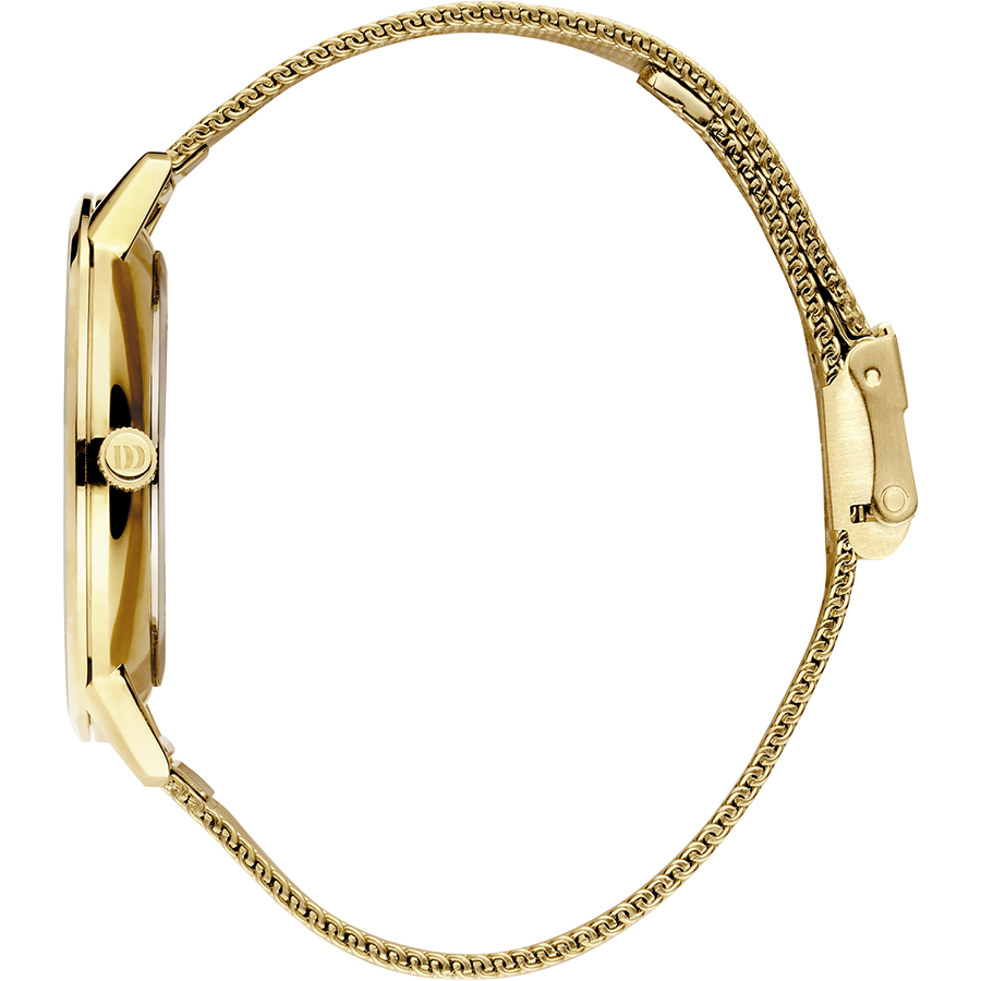 Akilia Day/Date Gold Mesh Men's Watch