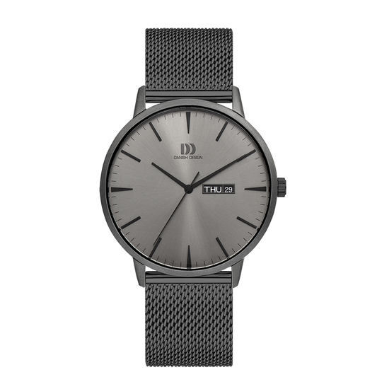 Akilia Day/Date All Grey Mesh Men's Watch