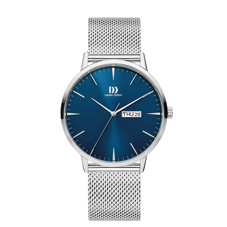 Akilia Day/Date Royal Blue Mesh Men's Watch