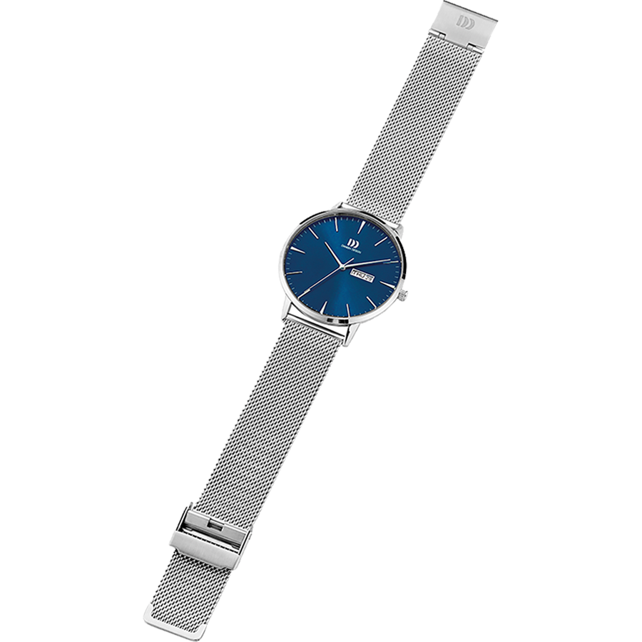 Akilia Day/Date Royal Blue Mesh Men's Watch