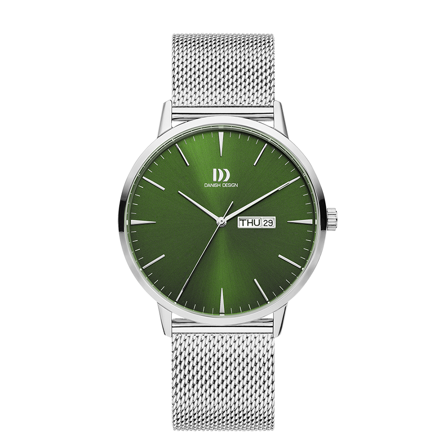 Akilia Day/Date Green Mesh Men's Watch