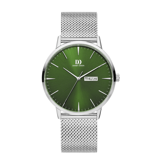 Akilia Day/Date Green Mesh Men's Watch