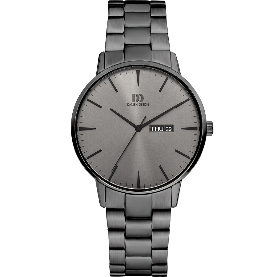 Akilia Day/Date All Grey Link Men's Watch