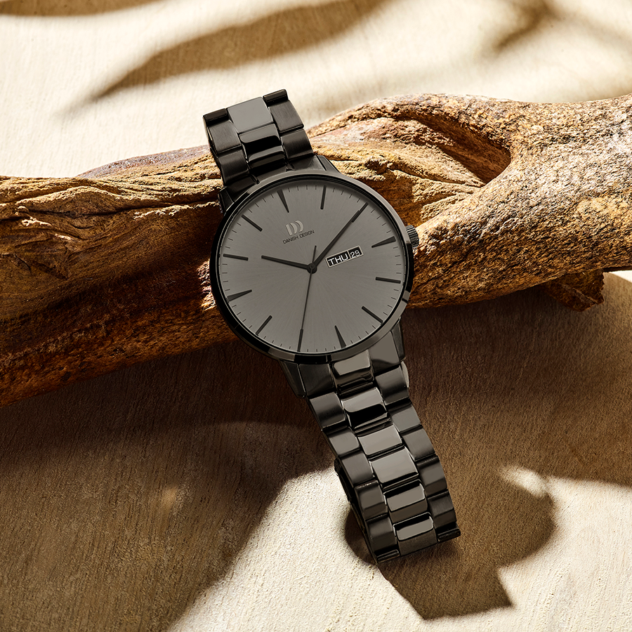 Akilia Day/Date All Grey Link Men's Watch