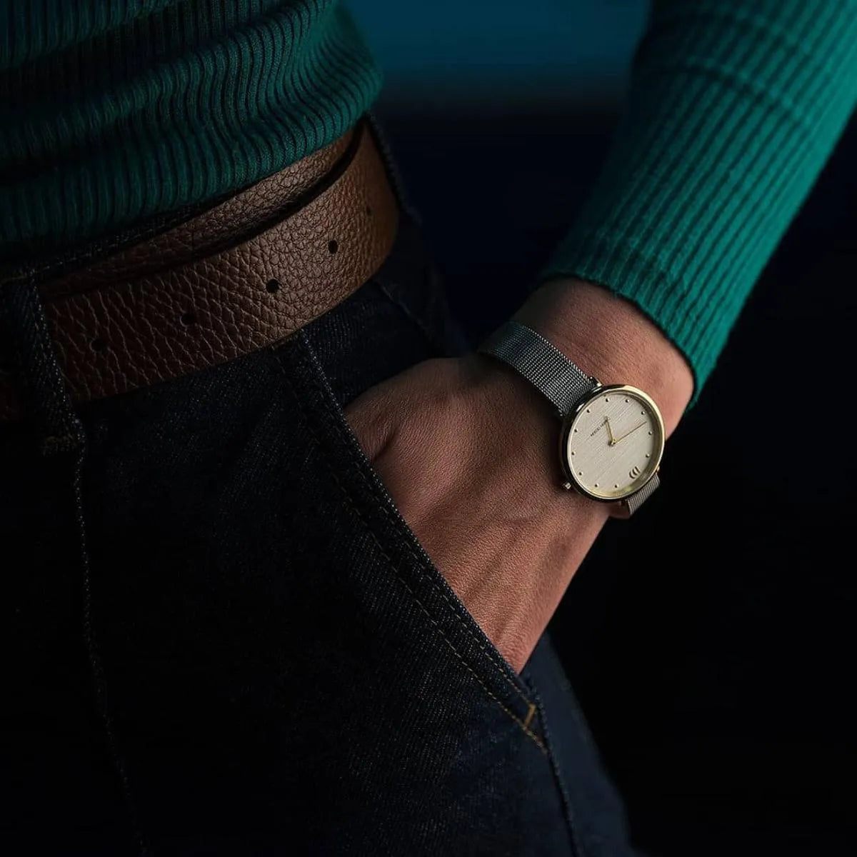 Amelia Two-Tone Silver Bark Women's Watch