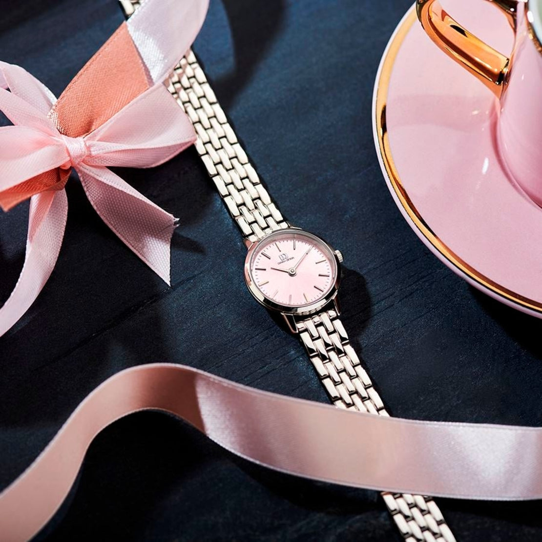 Akilia Mini Silver Pink Link Women's Watch