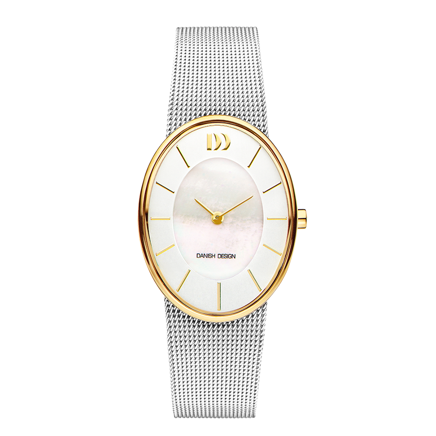 Rømø Gold Oval Mother of Pearl Two-Tone Women's Watch