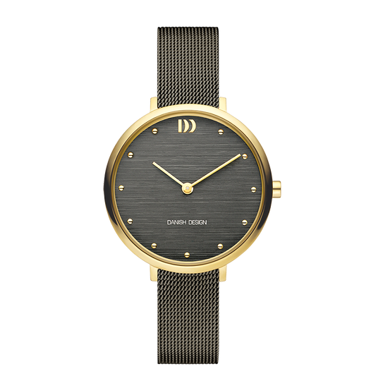 Amelia Gold Grey Grey Bark Women's Watch