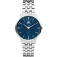 Akilia Medium Silver Blue Link Women's Watch