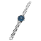 Akilia Medium Silver Blue Link Women's Watch