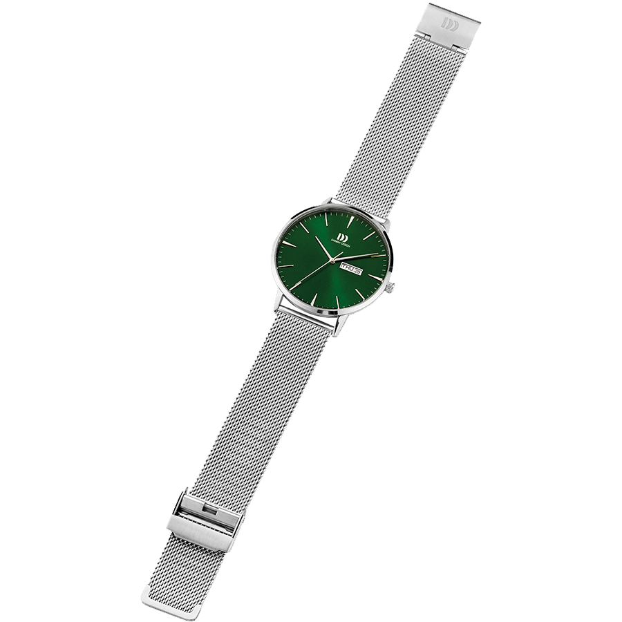 Akilia Day/Date Green Mesh Men's Watch