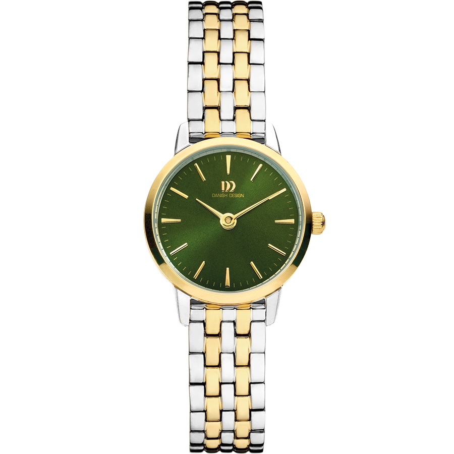 Akilia Mini Two-Tone Gold Green Link Women's Watch