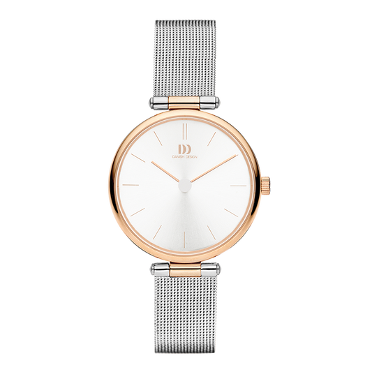 Rosalyn Two-Tone Rose Gold Mesh Women's Watch