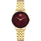 Nostalgia 1988 Burgundy Link Women's Watch