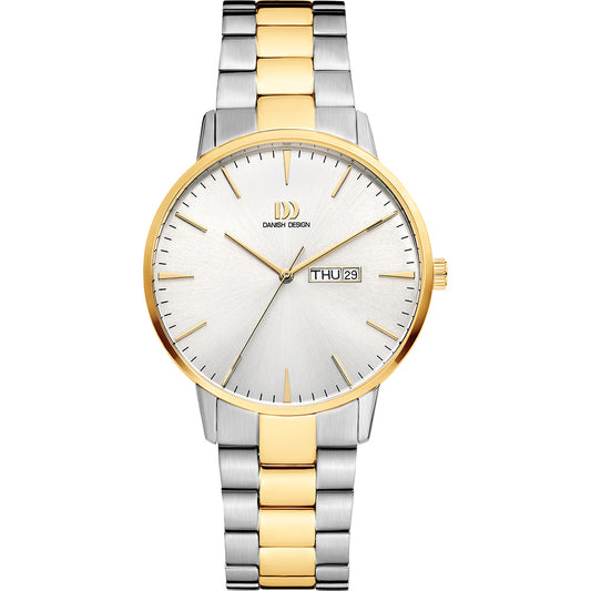 Akilia Day/Date Two-Tone Link Men's Watch