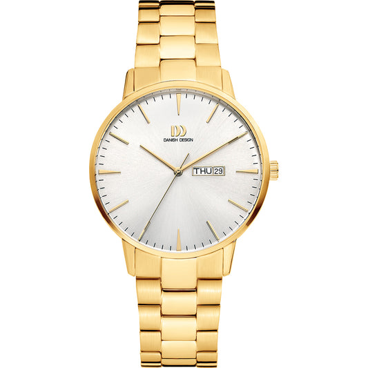 Akilia Day/Date Gold Link Men's Watch