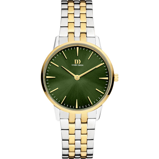 Akilia Medium Two-Tone Gold Green Link Women's Watch